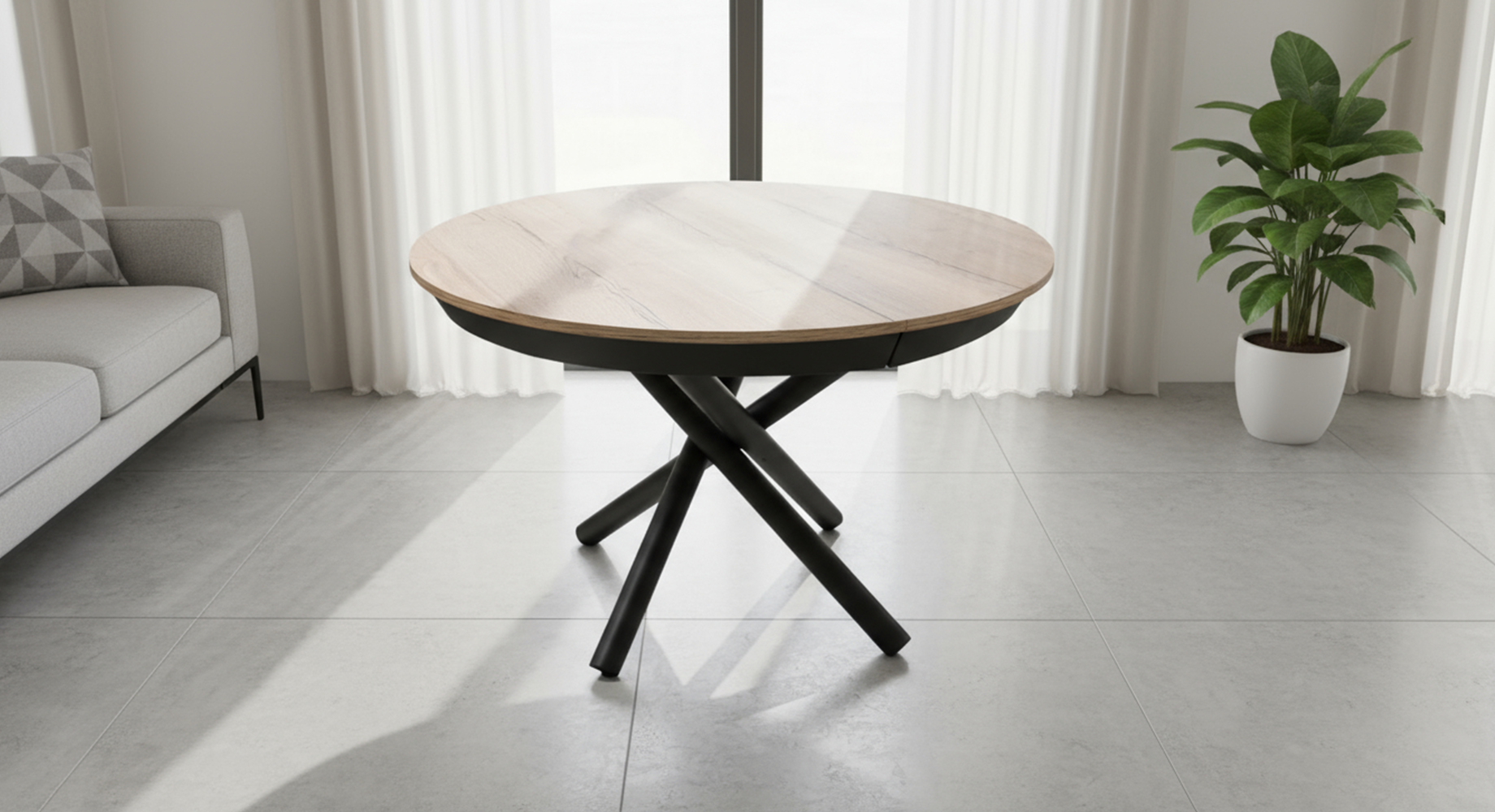 FAHRENHEIT valgomojo stalas išskleidžiamas D1050 2