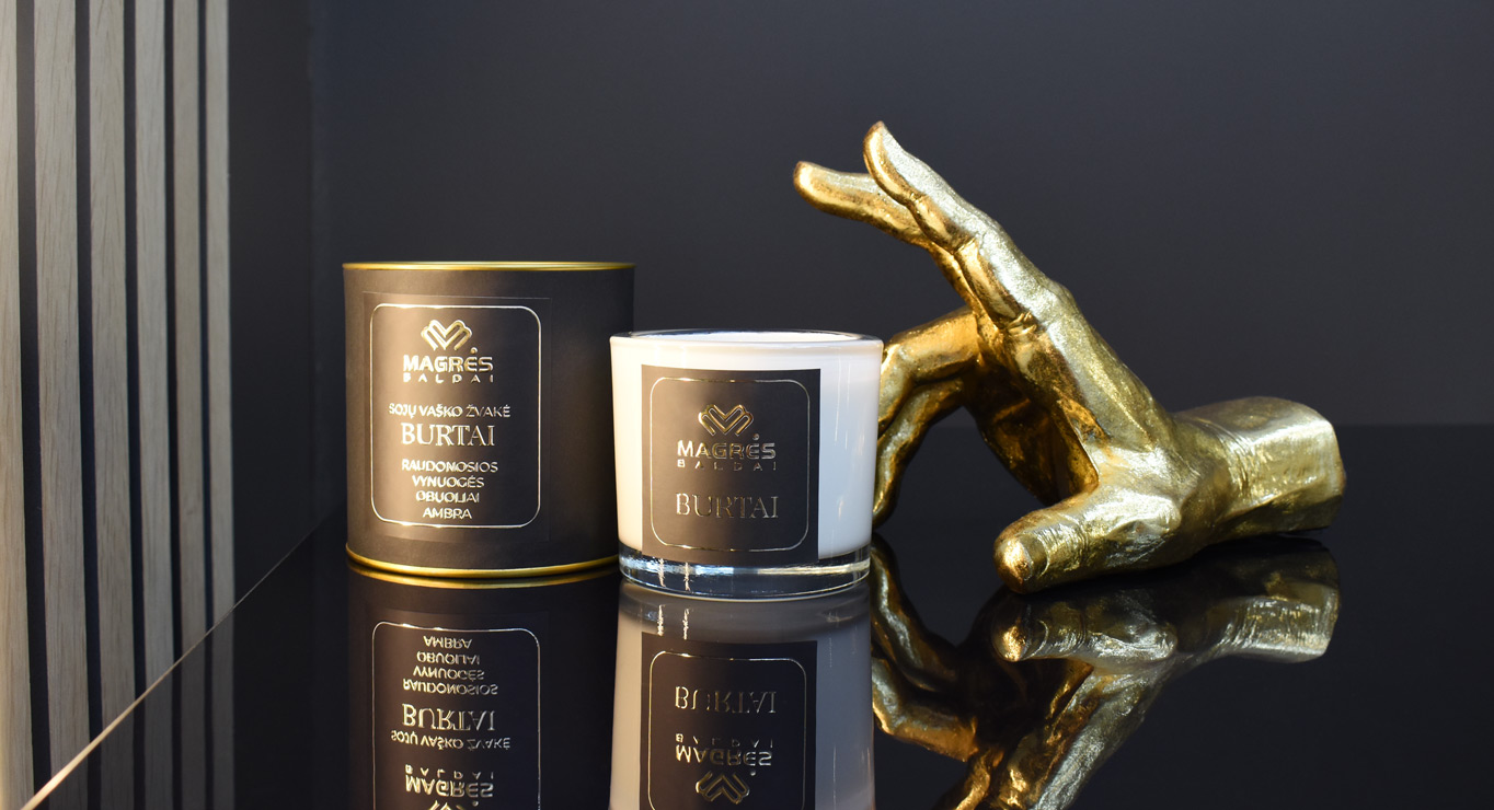 BURTAI sojų vaško žvakė 2