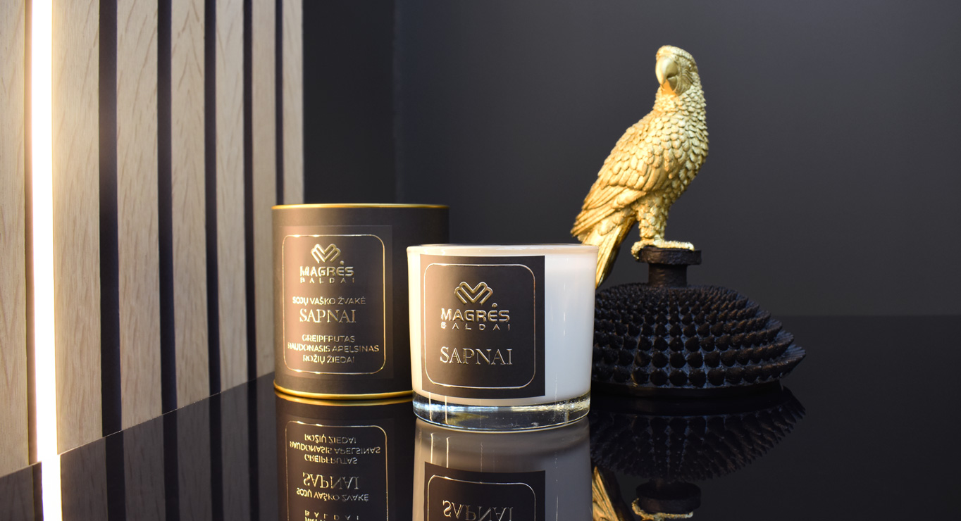 SAPNAI sojų vaško žvakė 2