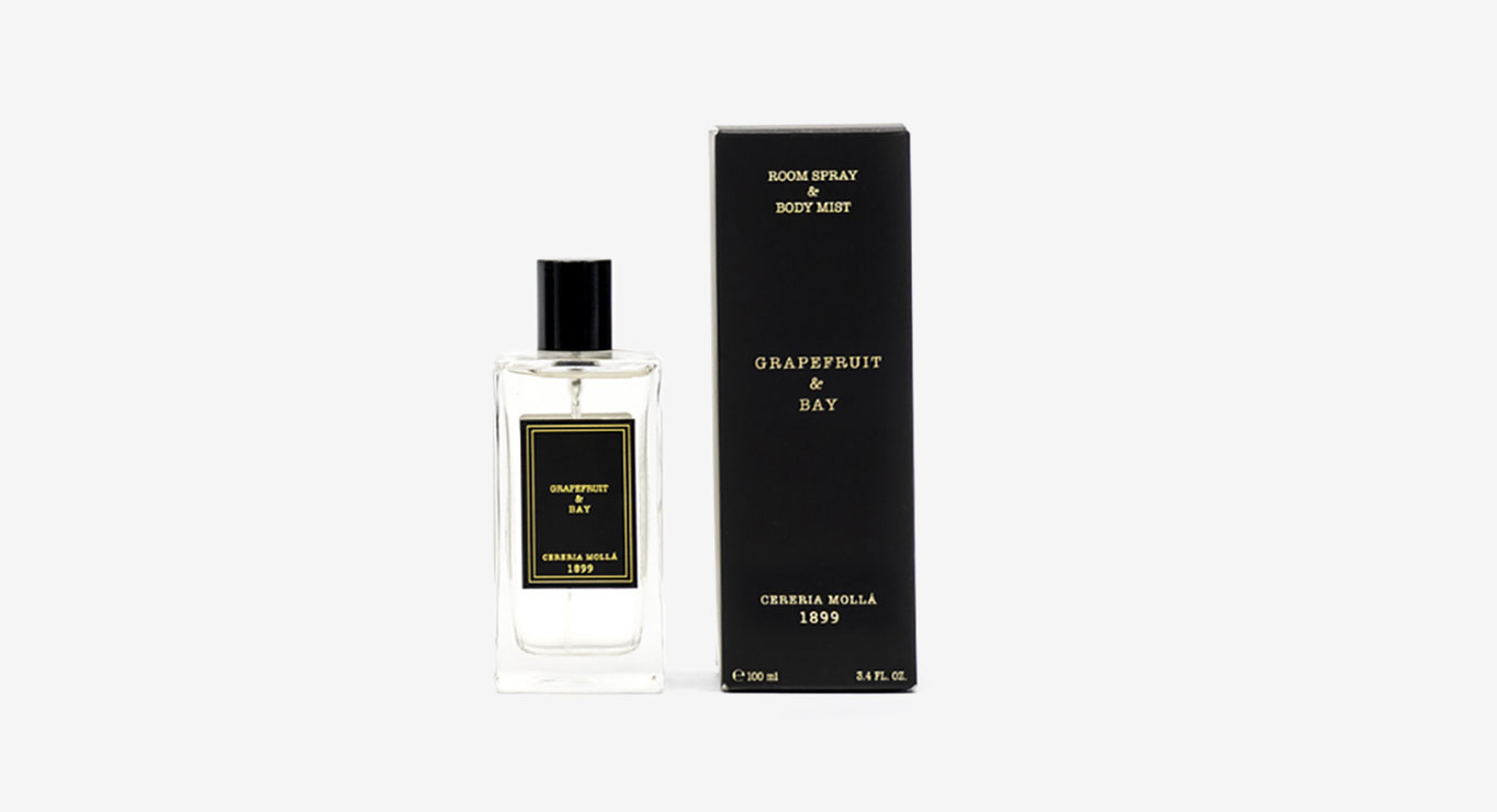 CERERIA MOLLA purškiklis-kūno dulksna "GRAPEFRUIT & BAY" 100 ml paveiklėlis