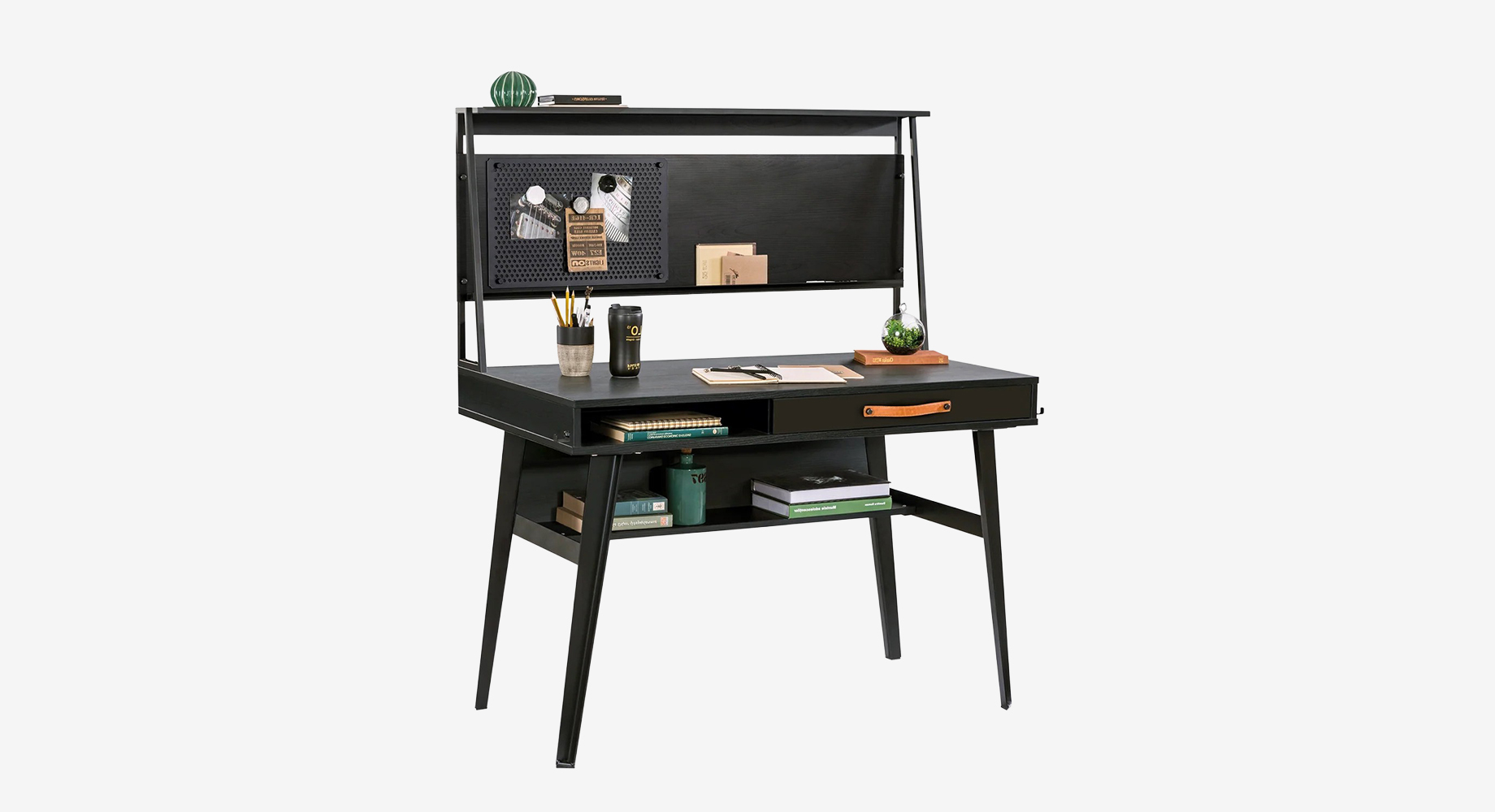 DARK METAL LINE rašomasis stalas su lentyna 1200x600 1 DARK METAL LINE rašomasis stalas su lentyna 1200x600 1