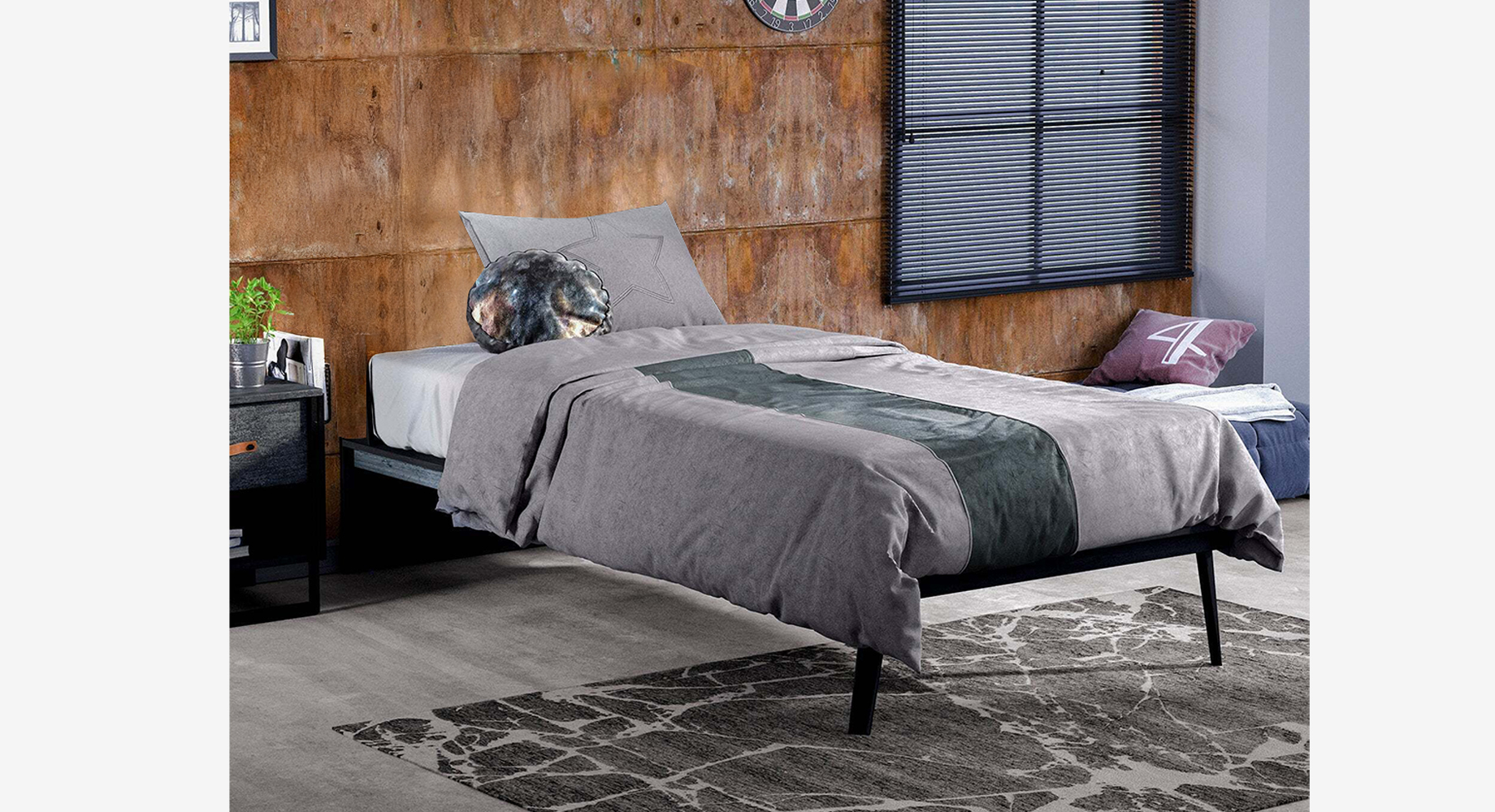 DARK METAL lova 2070x1270 paveiklėlis 2