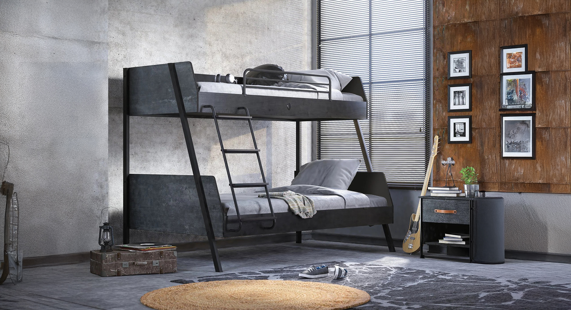 DARK METAL lova 2100x1380 paveiklėlis 2