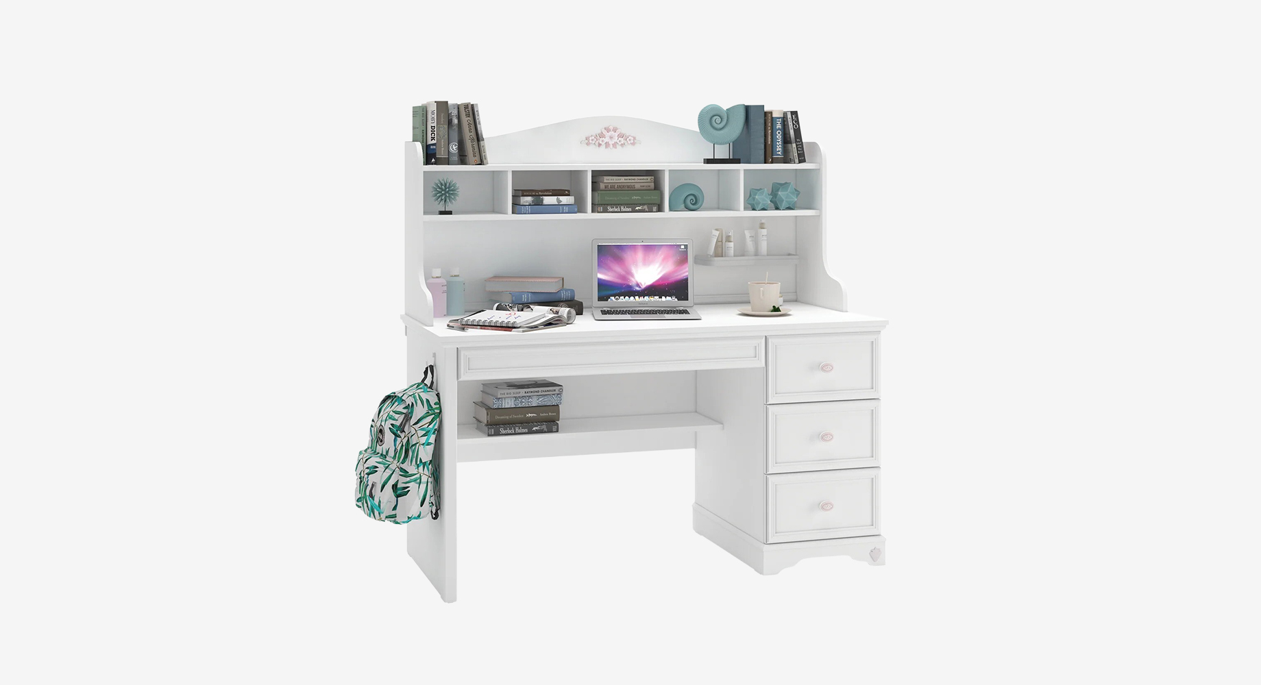 RUSTIK WHITE rašomasis stalas su lentyna 1380x620 1 RUSTIK WHITE rašomasis stalas su lentyna 1380x620 1