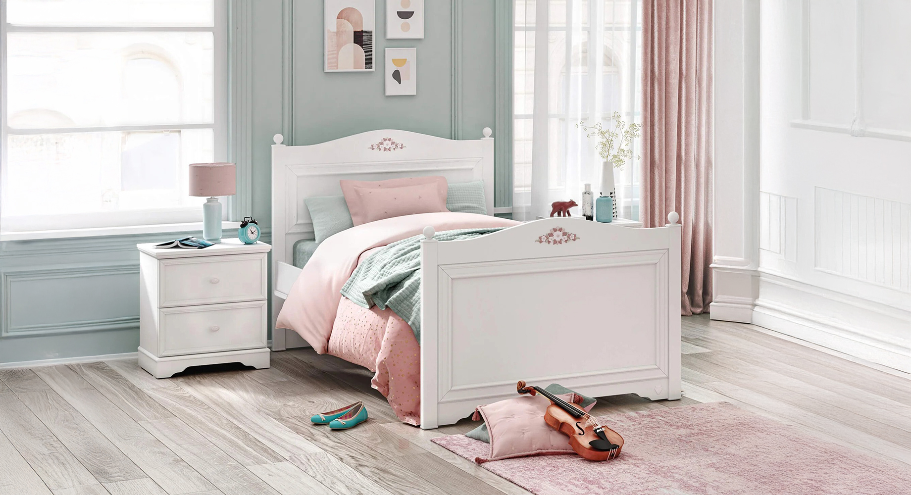 RUSTIK WHITE lova 2090x1060 3