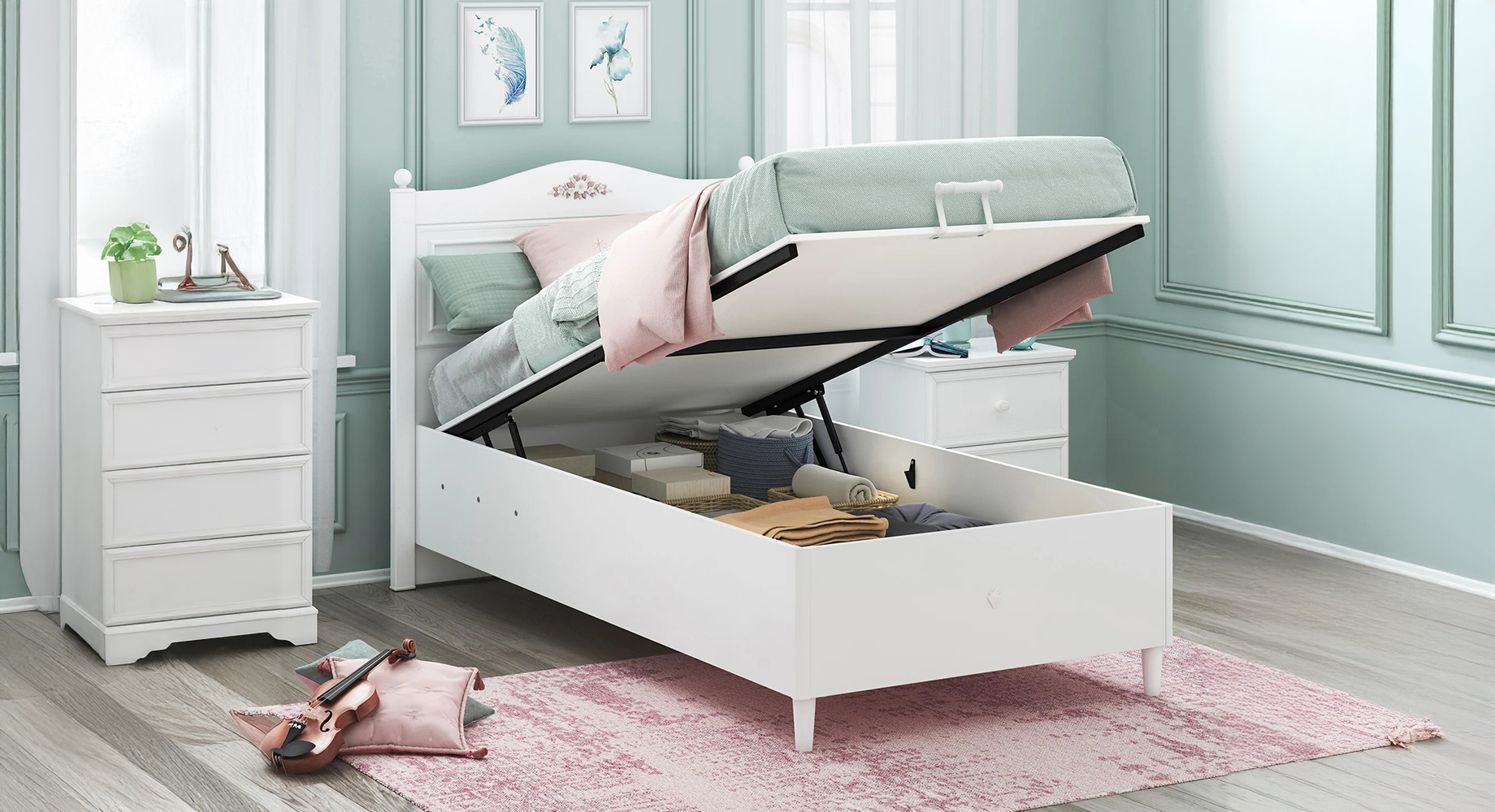 RUSTIK WHITE lova 2040x1160 3