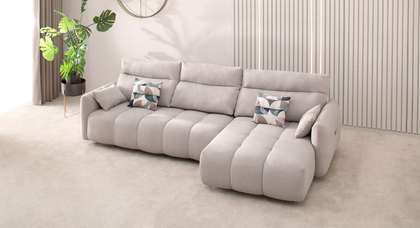 AMBER minkštas kampas miegamas Skd 3030/1560 4