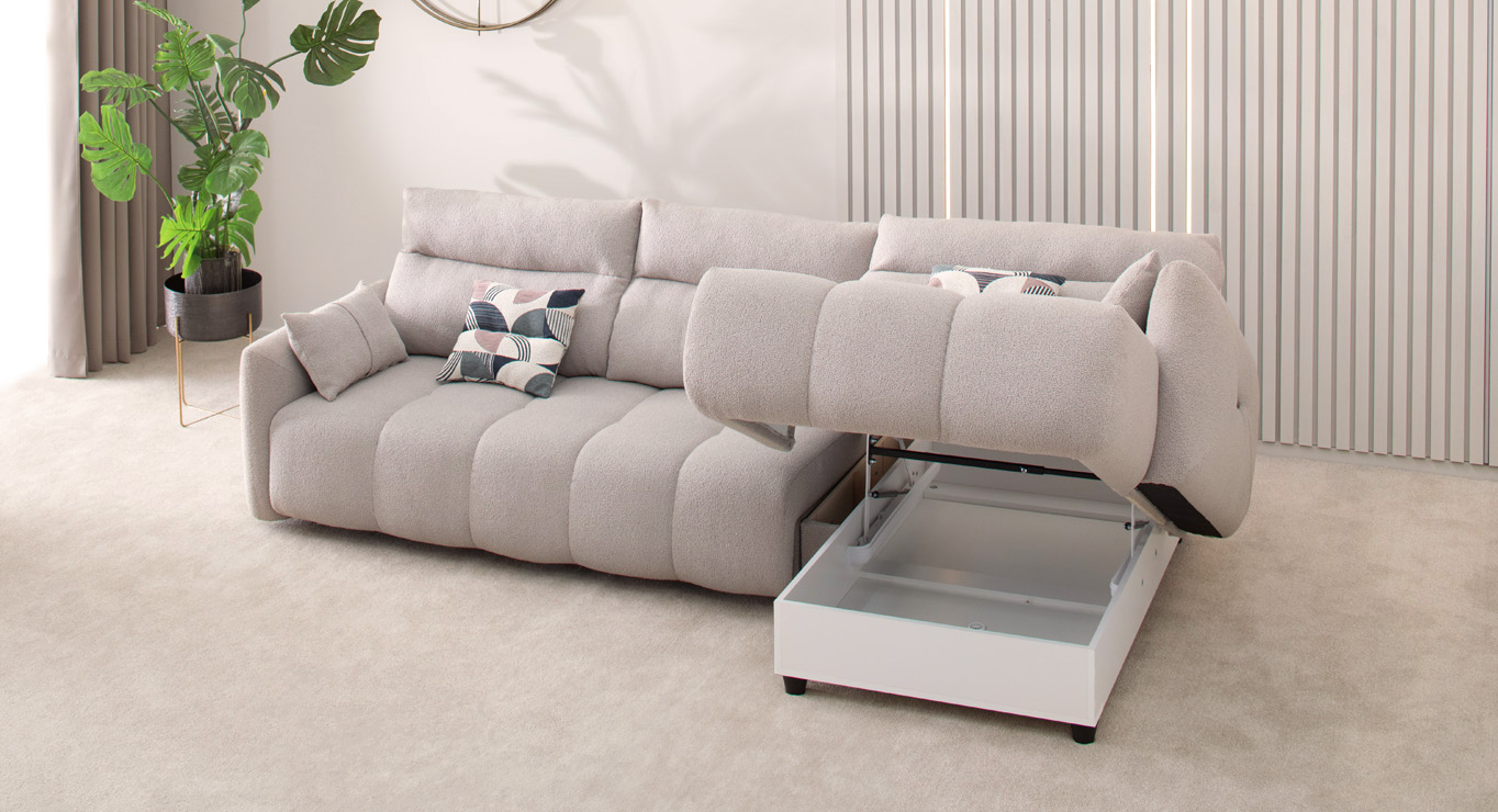 AMBER minkštas kampas miegamas Skd 3030/1560 9