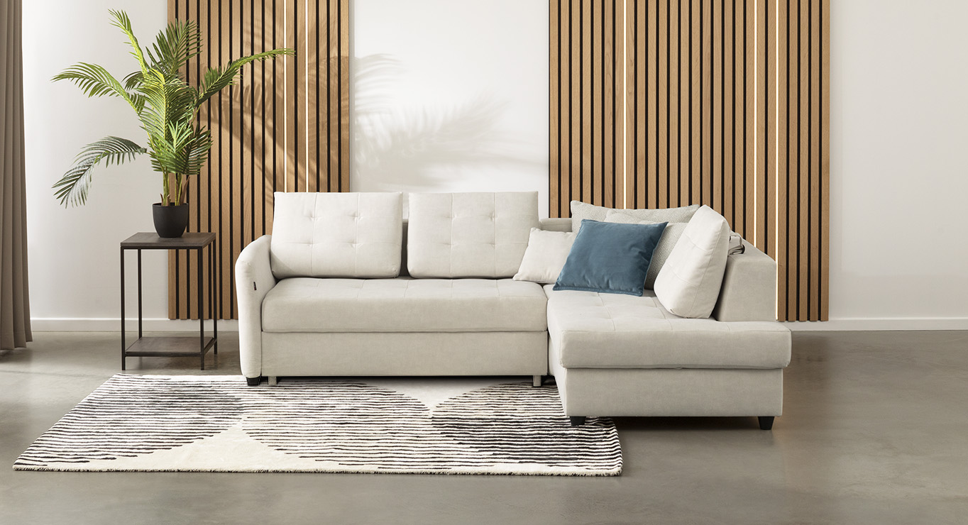 BRUTO minkštas kampas miegamas Skd 2