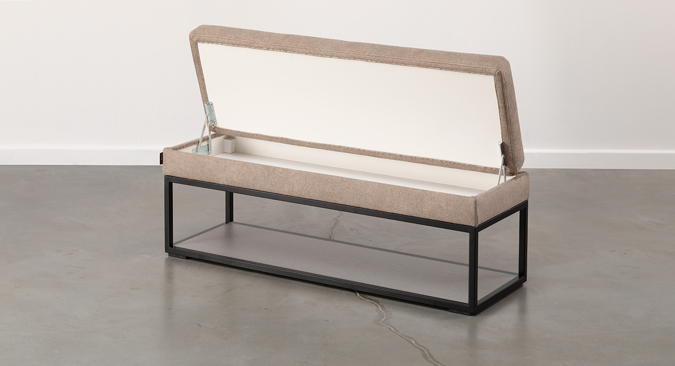 DOMINO pufas su dėže ir lentyna 8 DOMINO pufas su dėže ir lentyna 8