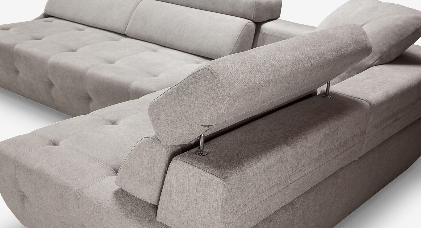 IMPULSE MINI minkštas kampas miegamas Skd 2780x1930 plonu porankiu 16