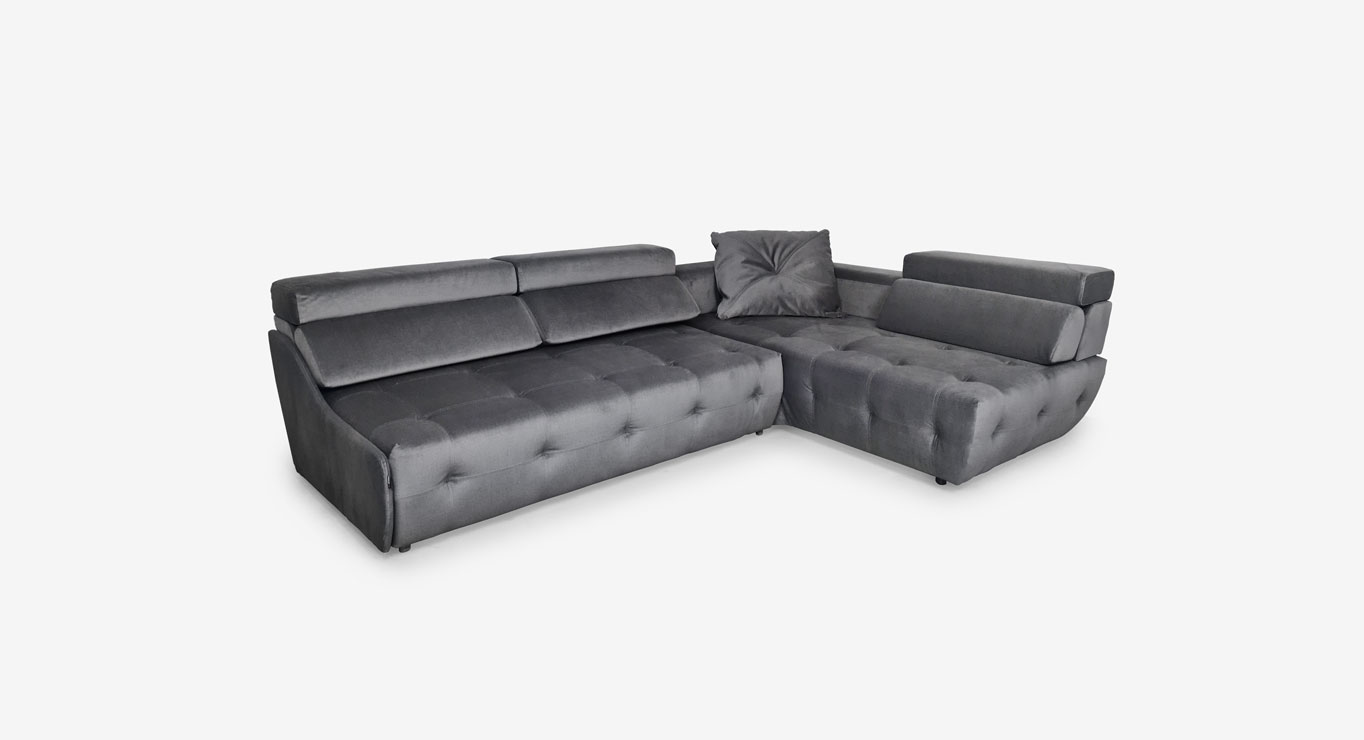 IMPULSE MINI minkštas kampas miegamas Skd 2780x1930 plonu porankiu 7