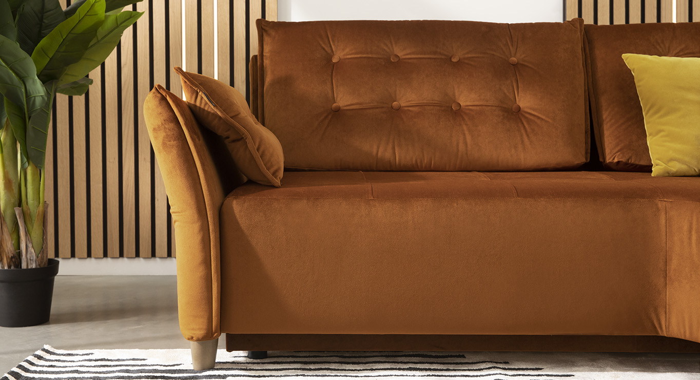 RUBIN MAX minkštas kampas miegamas Skd 5