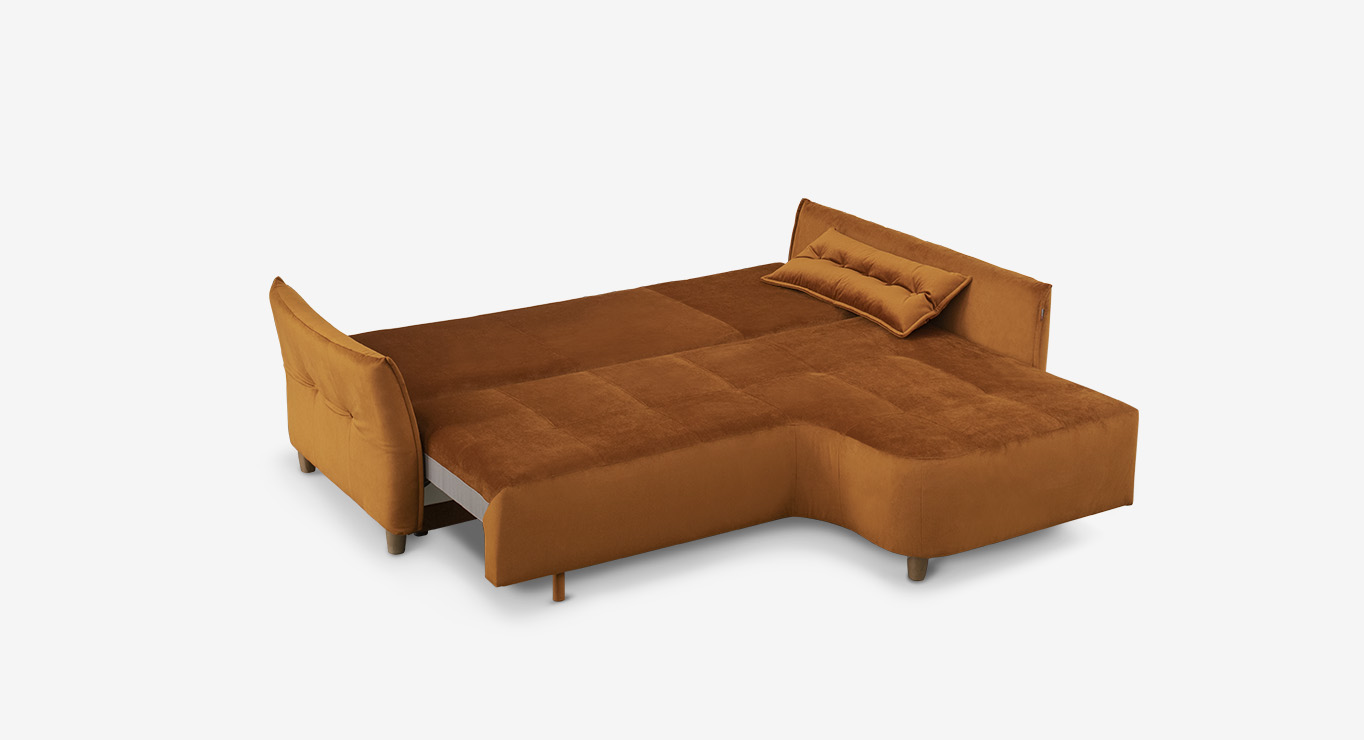 RUBIN MAX minkštas kampas miegamas Skd 6