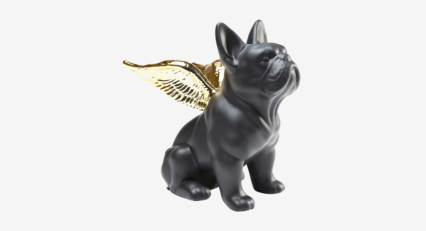 SITTING ANGEL DOG dekoratyvinė figūrėlė 1