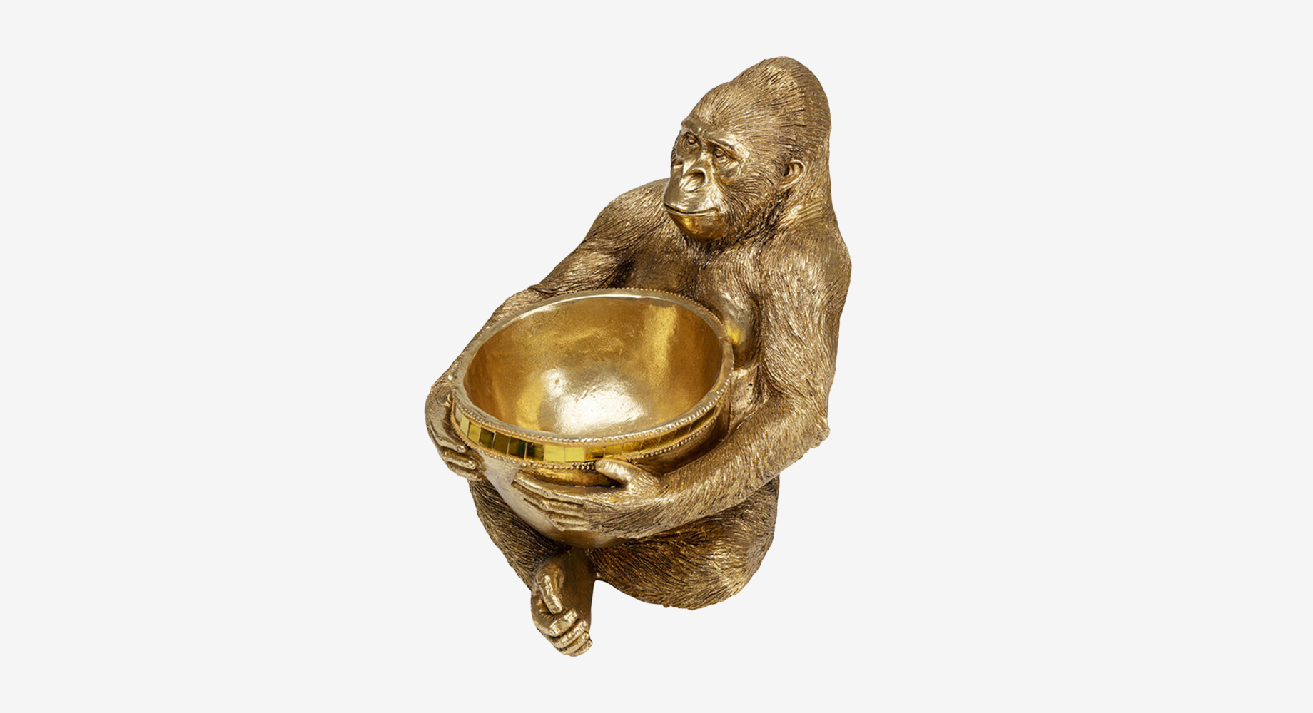 GORILLA dekoratyvinė figūrėlė su dubeniu paveiklėlis