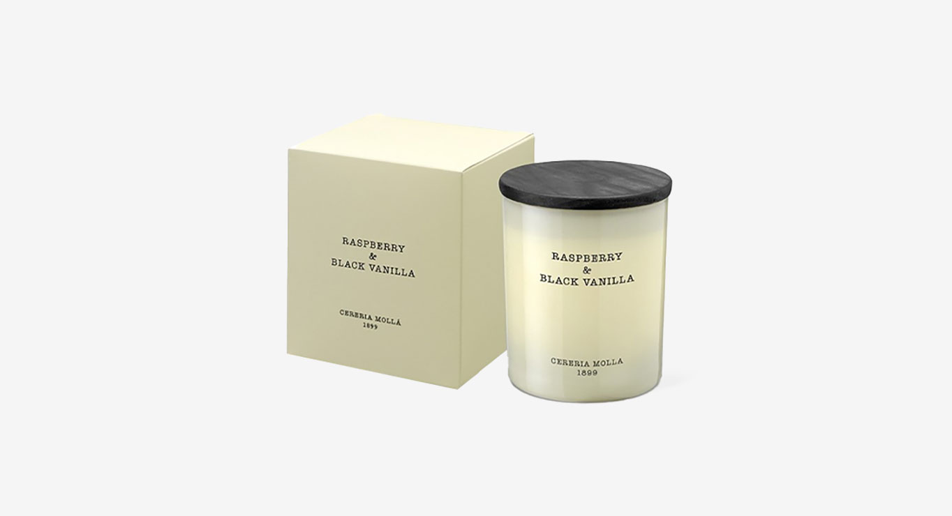 CERERIA MOLLA žvakė "RASPBERRY&BLACK VANILLA" paveiklėlis