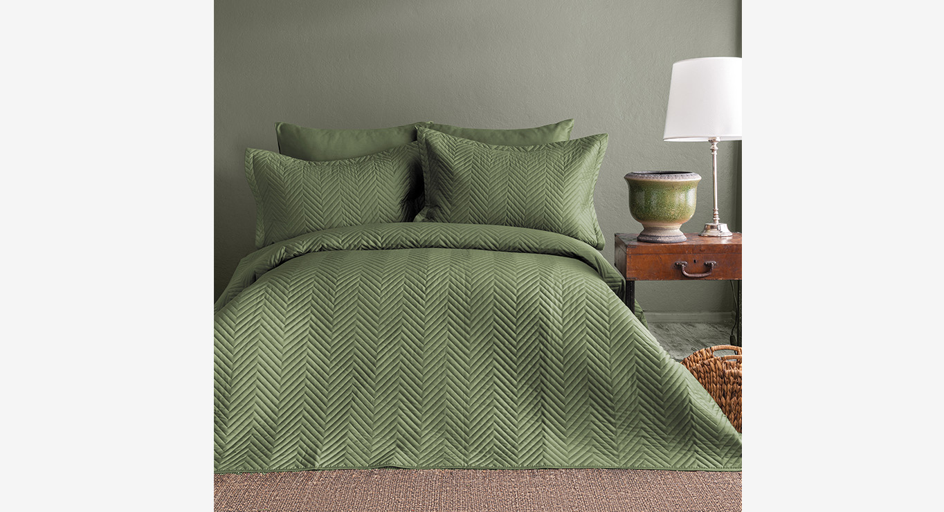 SIMPLY lovatiesės komplektas žalios spalvos 2600x2400 1