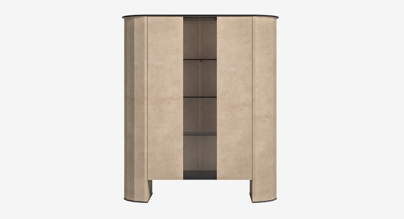 DUNE vitrina su stiklinėmis lentynomis 1340x500 1