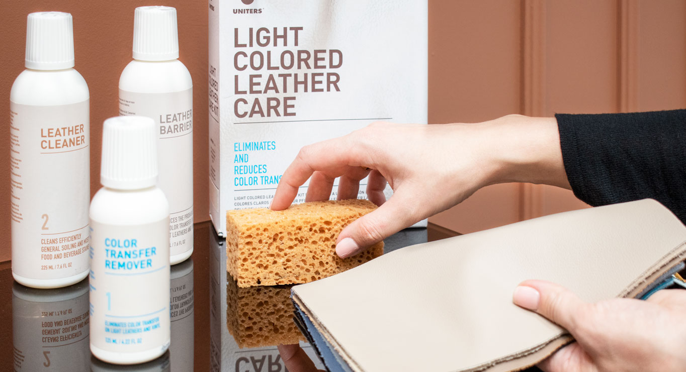 ŠVIESIOS DAŽYTOS ODOS PRIEŽIŪROS PRIEMONIŲ RINKINYS „UNITERS LIGHT COLORED LEATHER KIT“  3