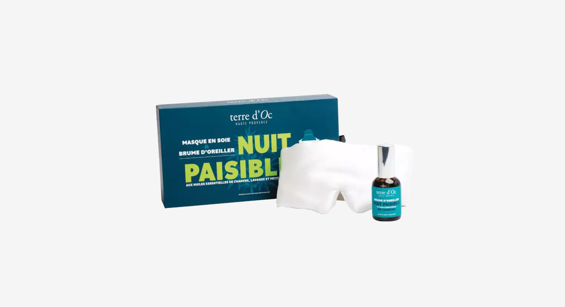 Eterinio aliejaus ir miego kaukės rinkinys paveiklėlis