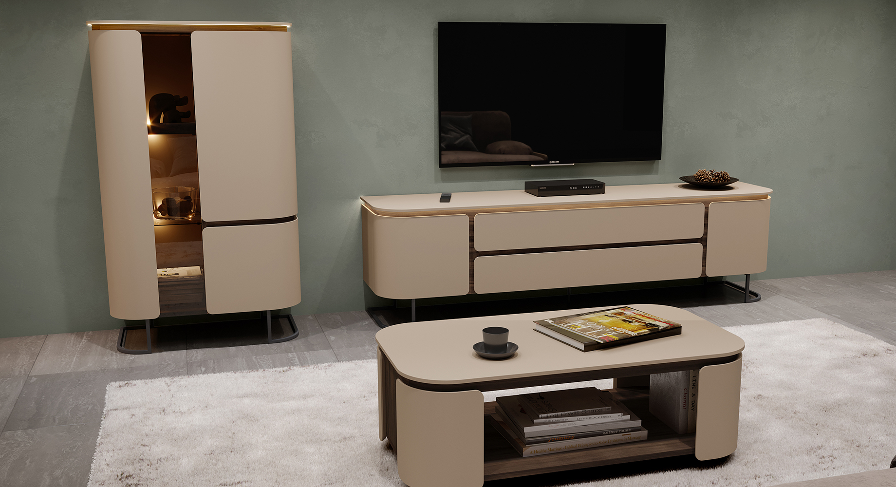AURA Tv spintelė 2100x460 4 AURA Tv spintelė 2100x460 4