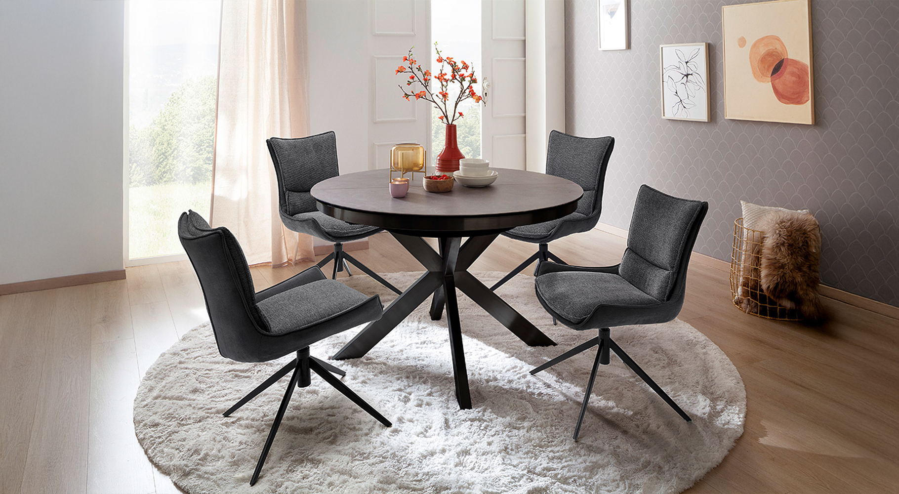 WINNIPEG valgomojo stalas išskleidžiamas D1200 paveiklėlis 2